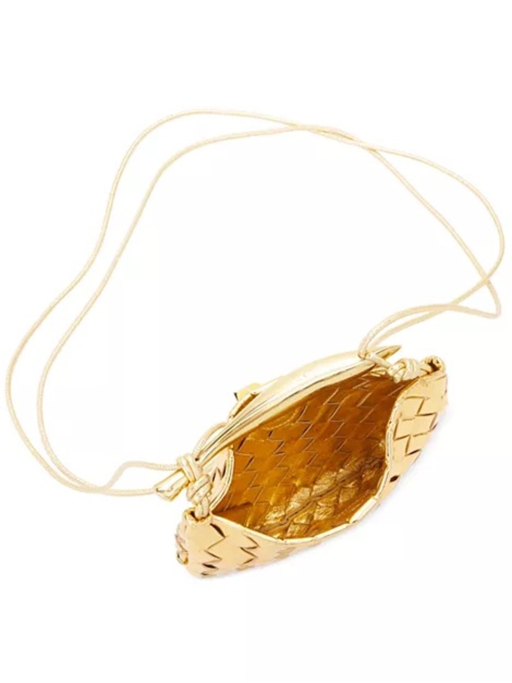Bottega Veneta Gold Mini Sardine Crossbody Bag - Picture 4 of 11